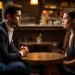 The science of attraction – deep eye contact moment between man and woman