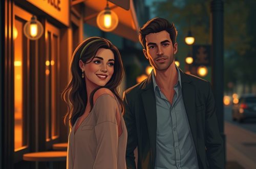 Confident man leaving a first date with romantic tension
