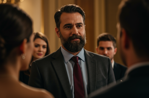 Man displaying presence and charisma in a social setting