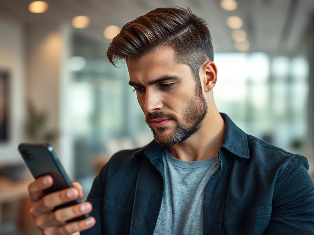 Confident man building a high-value Tinder profile to attract quality women